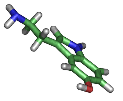 sérotonine en 3D