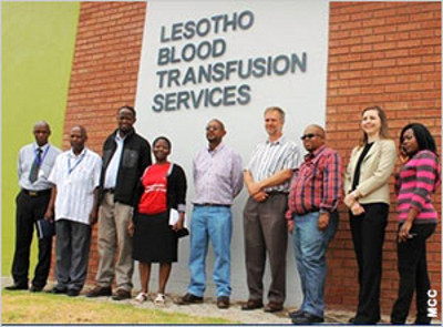 photo du centre de transfusion sanguine à Lesotho
