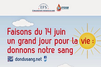 Affiche française de la Jounrée Mondiale des Donneurs de Sang
