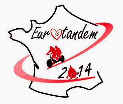 Logo de l'Eurotandem 2014 pour promouvoir le don du sang en tandem