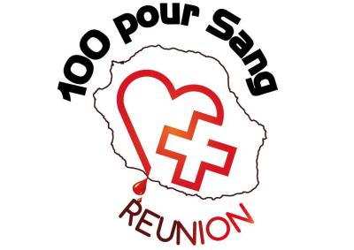 Logo 100 pour sang Réunion