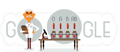 Doodle de Google à l'honneur de Karl Landsteiner