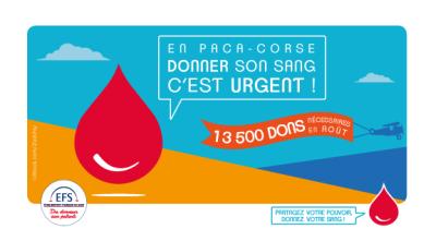 Campagne de promotion du don de sang en Paca et Corse