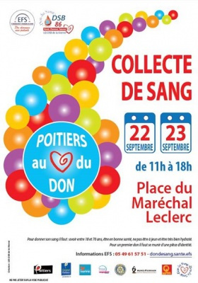 Collecte de don du sang à Poitiers