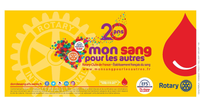 Logo de Mon Sang pour les Autres pour les 20 ans du don de sang