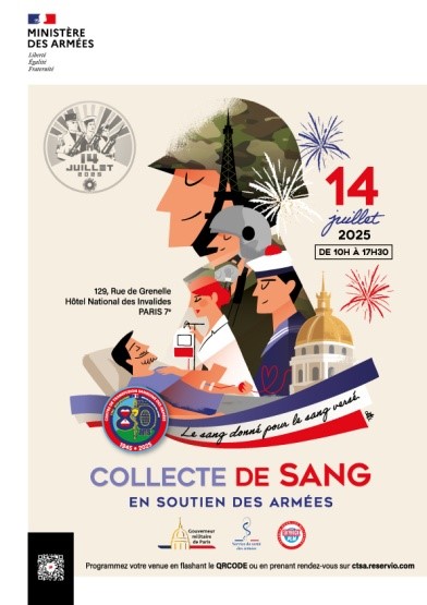 Affiche de la collecte de sang des armées