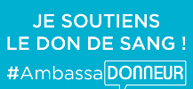 Logo de la campagne pour le don de sang : ambassadonneur