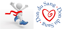 Logo des courses pour promouvoir le don du sang