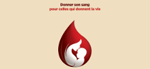 affiche de l'OMA avec comme slogan : chaque donneur de sang est un heros