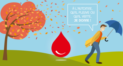 Affiche pour le don de sang en automne