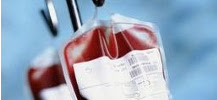photo d'un concentr de globules rouges en cours de transfusion